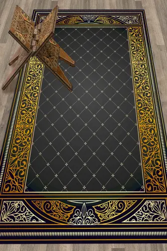 Raqamli bosma naqshli sirpanmaydigan yuviladigan joynamoz 70x130, JOYNAMOZ-22-GRİ,-GRİ - 2