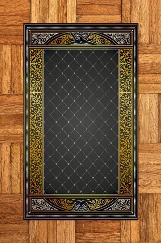 Raqamli bosma naqshli sirpanmaydigan yuviladigan joynamoz 70x130, JOYNAMOZ-22-GRİ,-GRİ - 5
