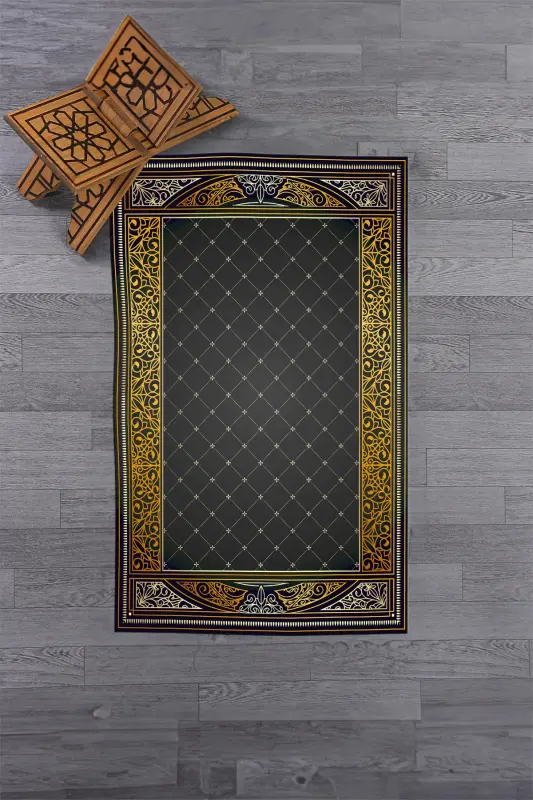 Raqamli bosma naqshli sirpanmaydigan yuviladigan joynamoz 70x130, JOYNAMOZ-22-GRİ,-GRİ - 7