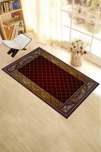 Raqamli bosma naqshli, sirpanmaydigan, yuviladigan joynamoz 70x130, JOYNAMOZ-22-QIZIL,-QIZIL - 6