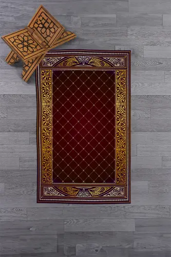 Raqamli bosma naqshli, sirpanmaydigan, yuviladigan joynamoz 70x130, JOYNAMOZ-22-QIZIL,-QIZIL - 7
