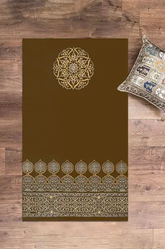 Raqamli bosma naqshli yuviladigan esdalik namoz gilamchasi sajda 70x130, SAJDA-44-QO'NG'IR,-QO'NG'IR - 5
