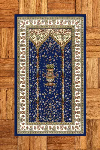 Raqamli bosma yuviladigan klassik naqshli namozlik joynamozi 70x130, JOYNAMOZ-30-KO'K,-KO'K - 4