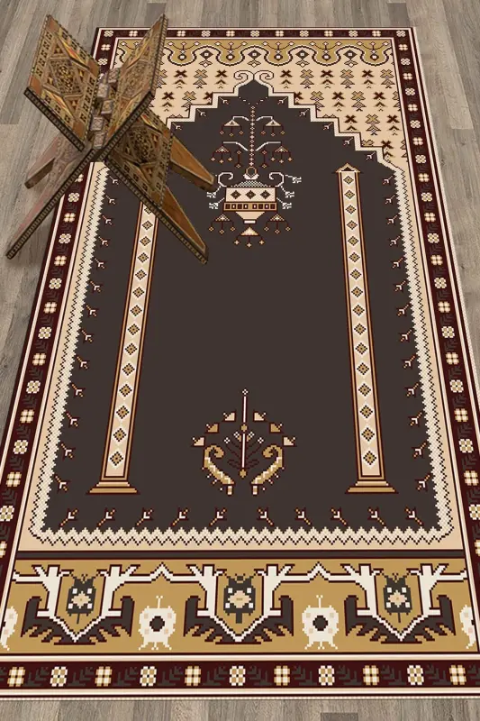 Raqamli bosma yuviladigan klassik naqshli namozlik joynamozi 70x130, JOYNAMOZ-31-RANGLI,-RANGLI - EY HOME
