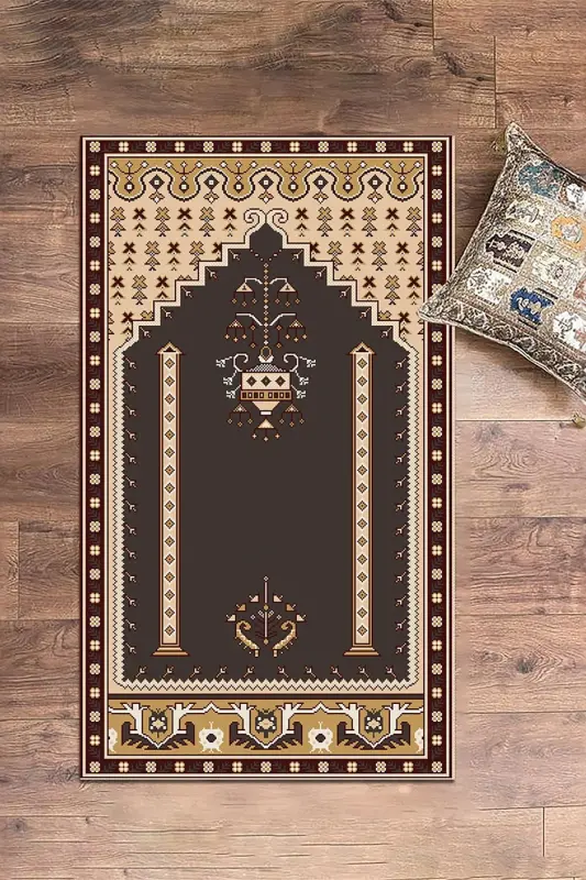 Raqamli bosma yuviladigan klassik naqshli namozlik joynamozi 70x130, JOYNAMOZ-31-RANGLI,-RANGLI - 7