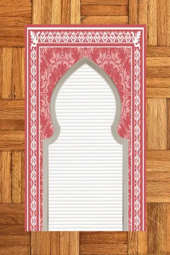 Raqamli bosma yuviladigan naqshli sovg'a namozlik joynamozi 70x130, JOYNAMOZ-27-QIZIL,-QIZIL - 4