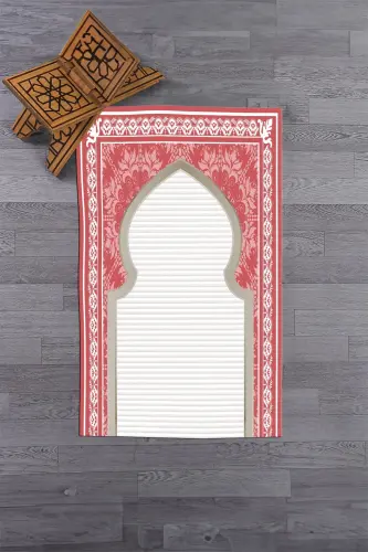 Raqamli bosma yuviladigan naqshli sovg'a namozlik joynamozi 70x130, JOYNAMOZ-27-QIZIL,-QIZIL - 6
