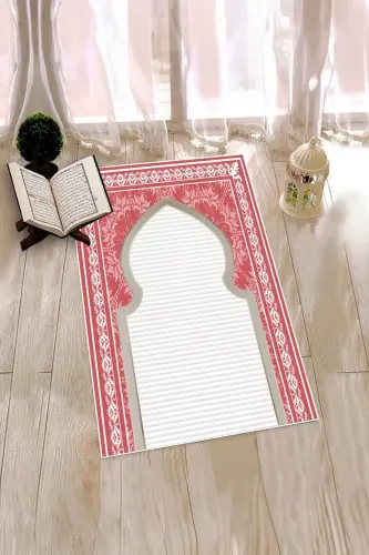 Raqamli bosma yuviladigan naqshli sovg'a namozlik joynamozi 70x130, JOYNAMOZ-27-QIZIL,-QIZIL - 8