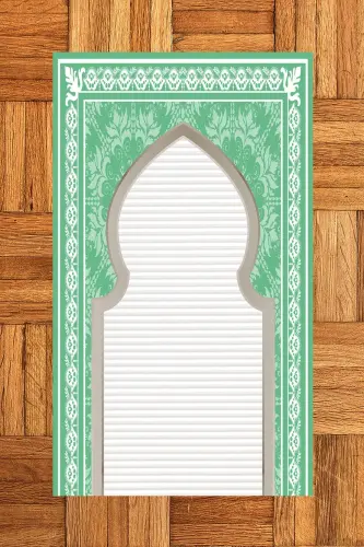 Raqamli bosma yuviladigan naqshli sovg'a namozlik joynamozi 70x130, JOYNAMOZ-27-YASHIL,-YASHIL - 4