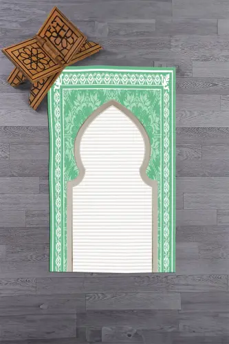 Raqamli bosma yuviladigan naqshli sovg'a namozlik joynamozi 70x130, JOYNAMOZ-27-YASHIL,-YASHIL - 6