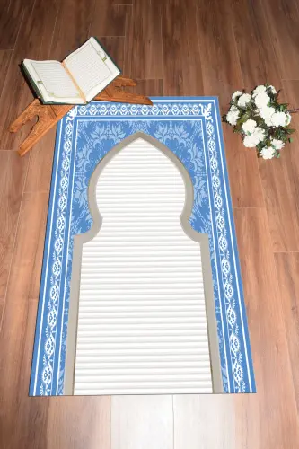 Raқamli bosma yuviladigan naqshli sovg'a namozxona joynamoz 70x130 - KO'K - 4