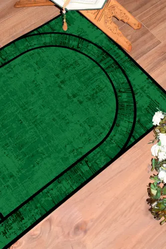 Raqamli bosma yuviladigan oddiy naqshli sovg'a namozlik 70x130, SECCADE-39-YASHIL,-YASHIL - 9