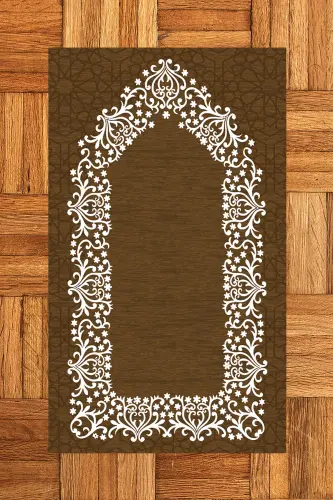Raqamli bosma yuviladigan oddiy zamonaviy namozlik joynamozi 70x130 sm. , JOYNAMOZ-12-QAHVARANGI,-QAHVARANGI - 7