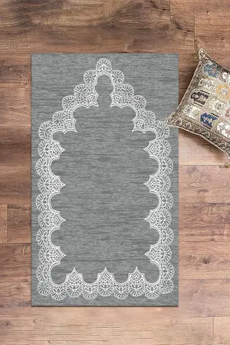 Raqamli bosma yuviladigan oddiy zamonaviy naqshli namozlik joynamozi 70x130 sm, joynamoz-14-kulrang,-KULRANG - EY HOME (1)