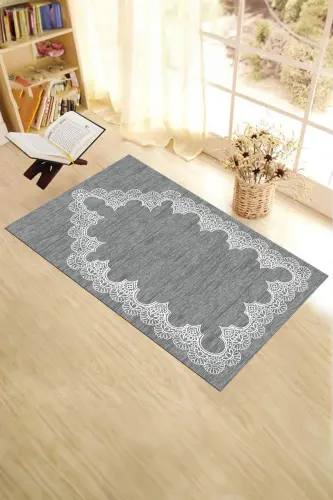 Raqamli bosma yuviladigan oddiy zamonaviy naqshli namozlik joynamozi 70x130 sm, joynamoz-14-kulrang,-KULRANG - 8