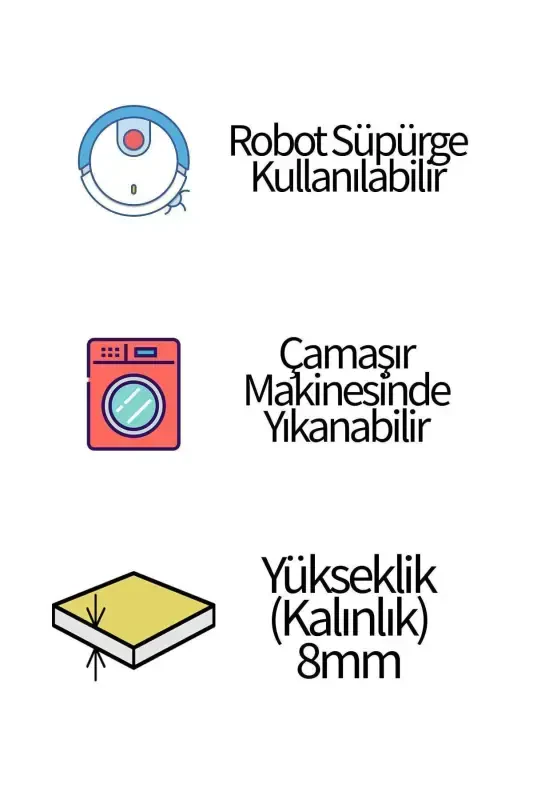 Raqamli bosma Yuviladigan sirpanmaydigan taglik Dekorativ salon oshxona gilami yo'lak - RANGLI - 4