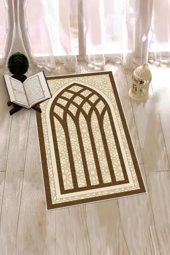 Raqamli bosma yuviladigan zamonaviy naqshli joynamoz 70x130 sm. , JOYNAMOZ-19-QAHVARANG,-QAHVARANG - EY HOME (1)