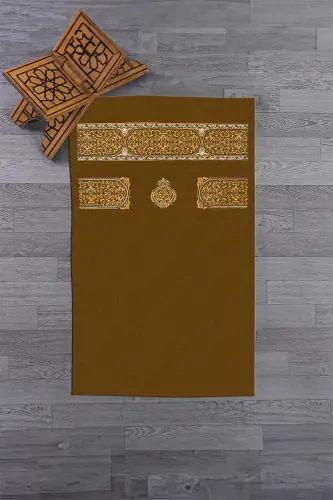 Raqamli Bosma Yuvish Mumkin Oddiy Naqshli Sovg'a Namoz Gilami Sekcade 70x130, SECCADE-46-JANG - 7