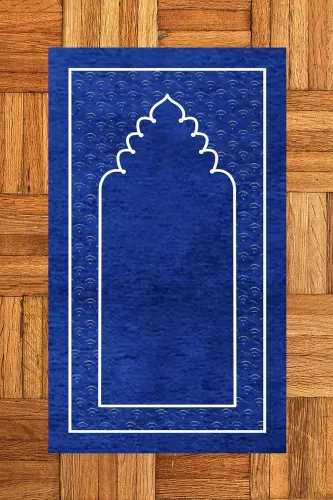 Raqamli chop etilgan yuviladigan Oddiy naqshli Namozlik palat 70x130 sm. , SECCADE-11-KO`K - 8