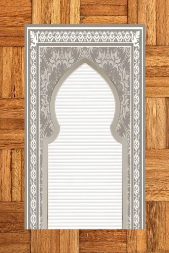 Raqamli chop etilgan yuvilishi mumkin naqshlangan sovg'a namozlik gilamcha 70x130, SECCADE-27-KULRANG - 9