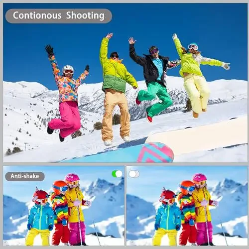 Raqamli kamera, Fotografiya uchun 4K Ultra HD kameralar, 56Mp avtofokusli 20X zumli anti-tebranishli raqamli kompakt kamera, Bolalar, o'smirlar, boshlang'ich darajadagi foydalanuvchilar uchun 32GB SD karta bilan video kamera (Qora) - 4