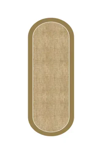 Raqamli sirpanmaydigan yuviladigan jut ko'rinishidagi oval zal gilami oshxona gilami koridor gilami yo'lak-Vizon - DECOMIA HOME (1)