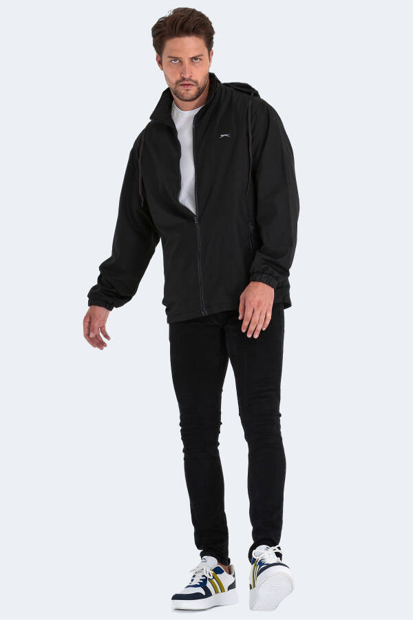 RAREN Men's Black Raincoat - 7