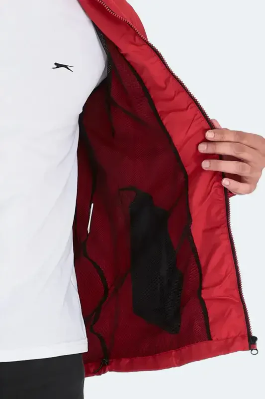 Raren Men's Raincoat Red-Red - 5