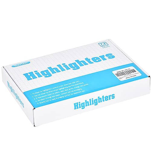 Rarlan Highlighters, Chisel Tip, Assorted Fluorescent, 72 Count Bulk Pack - 4