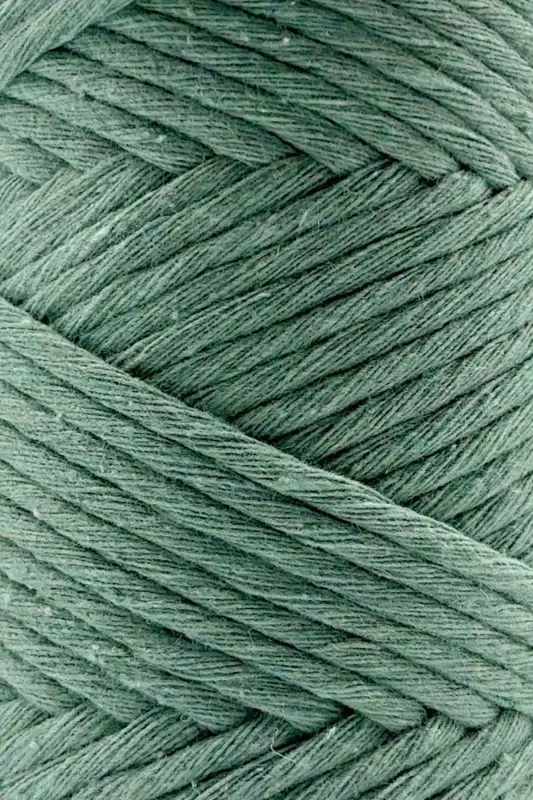 Расчесанная нить для макраме 3 мм, расчесываемая хлопковая нить для макраме, нить для макраме, цвет шалфей - шалфей - 2