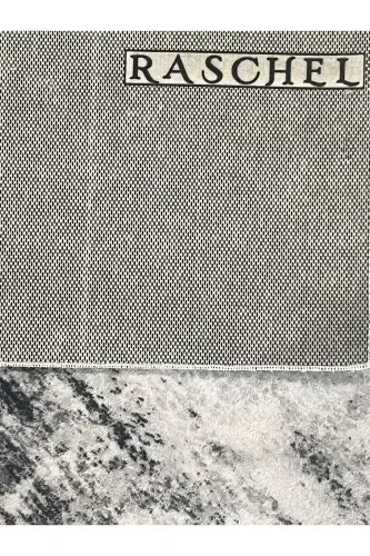 Raschel Carpet Çizgi Desenli Gri Kaymaz Taban Kalın Peluş Halı - Yolluk-Gri - 3