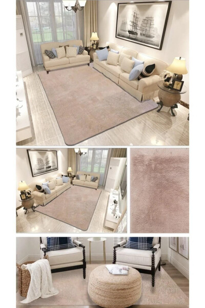 Raschel Carpet Cut Rug Non-Slip Base Soft Plush Carpet Mink - 6