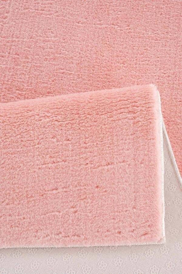 Raschel Carpet Cut Rug Non-Slip Base Soft Plush Carpet Pink - 2