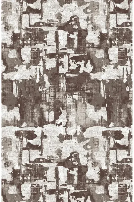 Raschel Carpet Геометрический Узор Коричневый Нескользящий Толстый Плюшевый Ковер - Дорожка - Темный Крем - 2