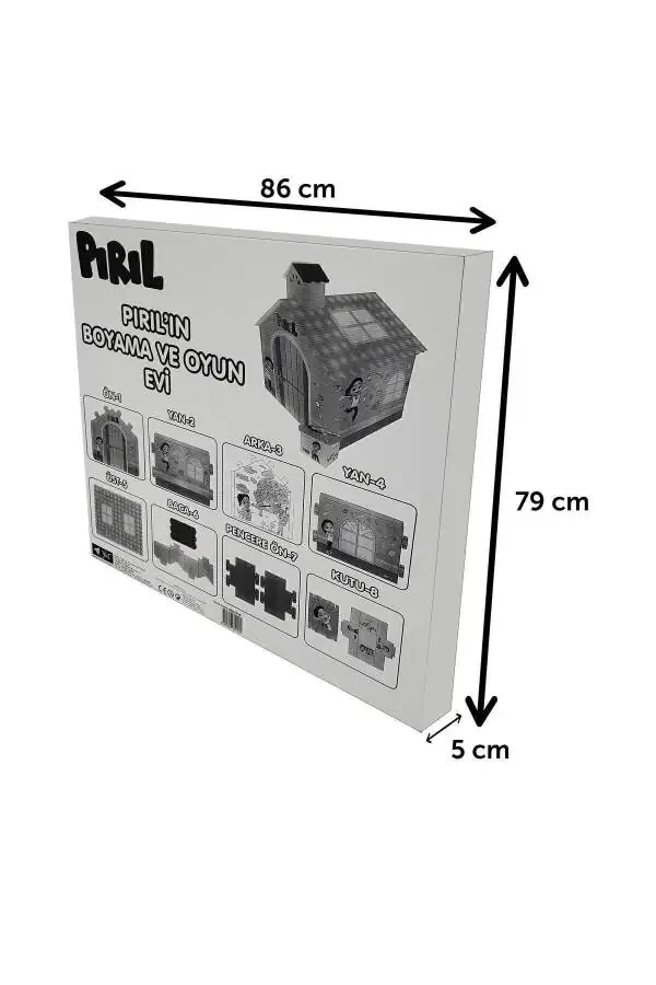 Раскрашиваемый Детский Игровой Домик - Ящик для Игрушек - 5
