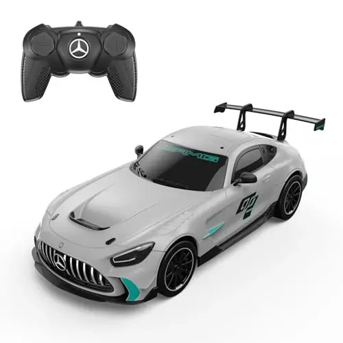 RASTAR 1/24 RC Car Mercedes AMG GT2 Remote Control Car, Mercedes AMG Toy Car for Kids Boys, Silver RC Sports Car - 1