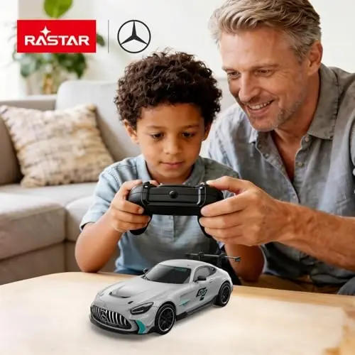 RASTAR 1/24 RC Car Mercedes AMG GT2 Remote Control Car, Mercedes AMG Toy Car for Kids Boys, Silver RC Sports Car - 2