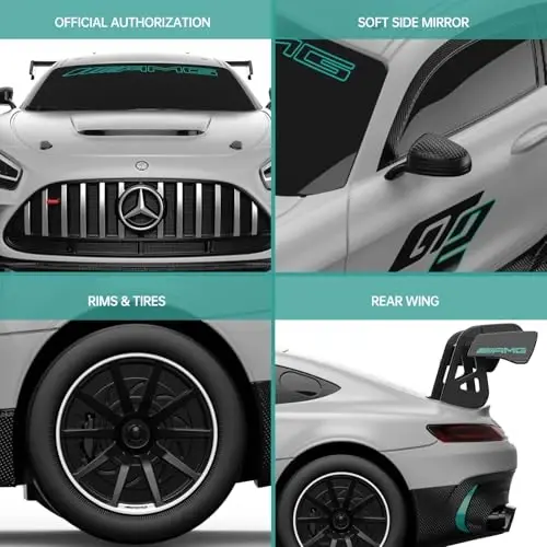 RASTAR 1/24 RC Car Mercedes AMG GT2 Remote Control Car, Mercedes AMG Toy Car for Kids Boys, Silver RC Sports Car - 5
