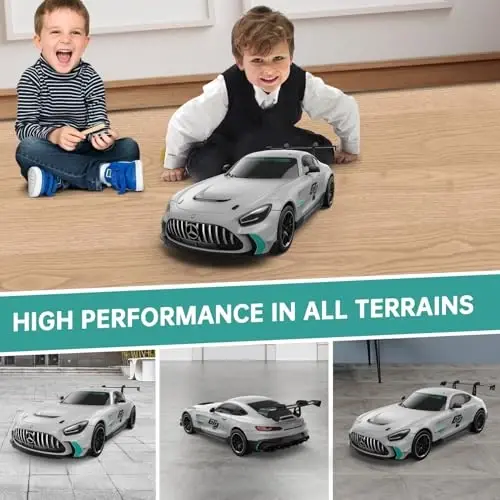 RASTAR 1/24 RC Car Mercedes AMG GT2 Remote Control Car, Mercedes AMG Toy Car for Kids Boys, Silver RC Sports Car - 6