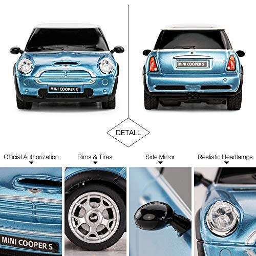 RASTAR 1:24 RC Cars Toy Mini Cooper Car for Kids Mini Cooper S Remote Control Car - Blue - 5