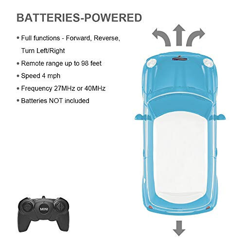 RASTAR 1:24 RC Cars Toy Mini Cooper Car for Kids Mini Cooper S Remote Control Car - Blue - 6