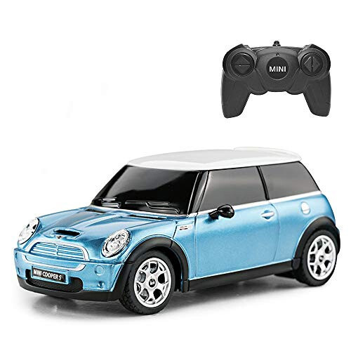 RASTAR 1:24 RC Cars Toy Mini Cooper Car for Kids Mini Cooper S Remote Control Car - Blue - RASTAR