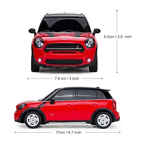 RASTAR BMW 1: 24 RC Cars Remote Control Mini Cooper Countryman Model Car Toy Mini Cooper Car for Kids, Red - 4