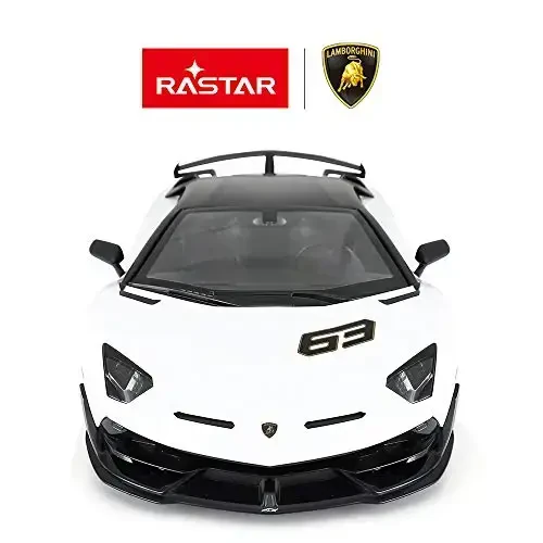 RASTAR Игрушечная машина Lamborghini 1: 14 Lamborghini Aventador SVJ с дистанционным управлением, Супер RC спортивная гоночная машина для детей мальчиков, 2.4GHz / Белый - 2