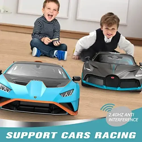 RASTAR Lamborghini RC Car 1/14 Lamborghini Huracán STO Model Car 2.4Ghz Blue Remote Control Toy Car for Boys - 7