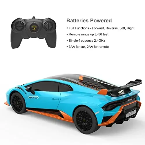 RASTAR Lamborghini Remote Control Car, 1/24 RC Lamborghini Huracán STO Toy Car RC Cars for Kids Adults - 6