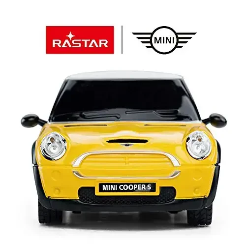 RASTAR Mini Cooper Model, 1:24 RC Cars Toy Mini Cooper Remote Control Car RC Mini Cooper Car Toy for Kids, Yellow - RASTAR (1)