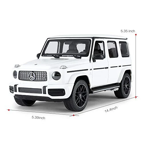 RASTAR Off-Road Remote Control Car, 1: 14 Mercedes-AMG G63 R/C Off-Roader Toy Car, Doors Open/Working Lights - White/2.4Ghz - 3