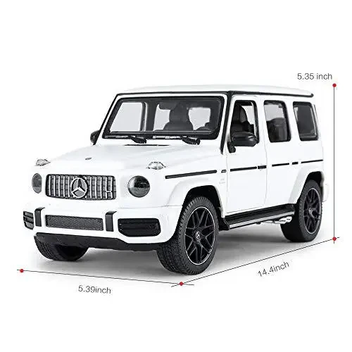 RASTAR Off-Road Remote Control Car, 1: 14 Mercedes-AMG G63 R/C Off-Roader Toy Car, Doors Open/Working Lights - White/2.4Ghz - 3
