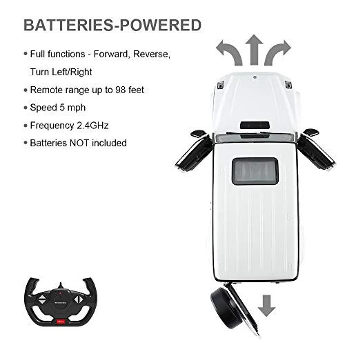 RASTAR Off-Road Remote Control Car, 1: 14 Mercedes-AMG G63 R/C Off-Roader Toy Car, Doors Open/Working Lights - White/2.4Ghz - 6